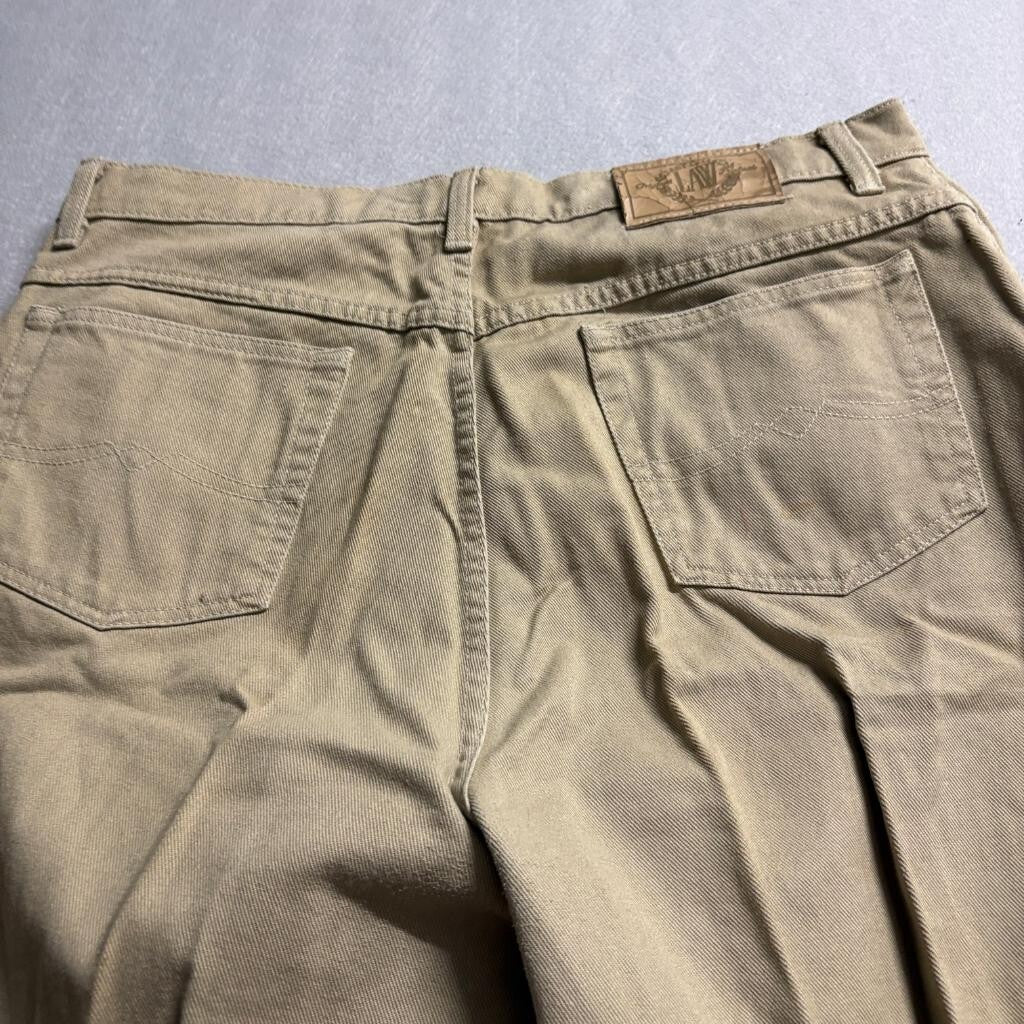 East Coast LAW Original Product Jeans Womens 38x32 Khaki Tan Denim Straight Leg