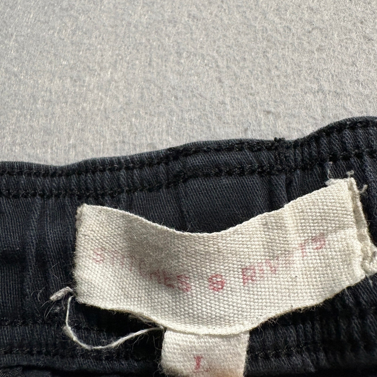 Stitches & Rivets Jogger Pants Mens Large Black Cotton Stretch Drawstring Cuffs