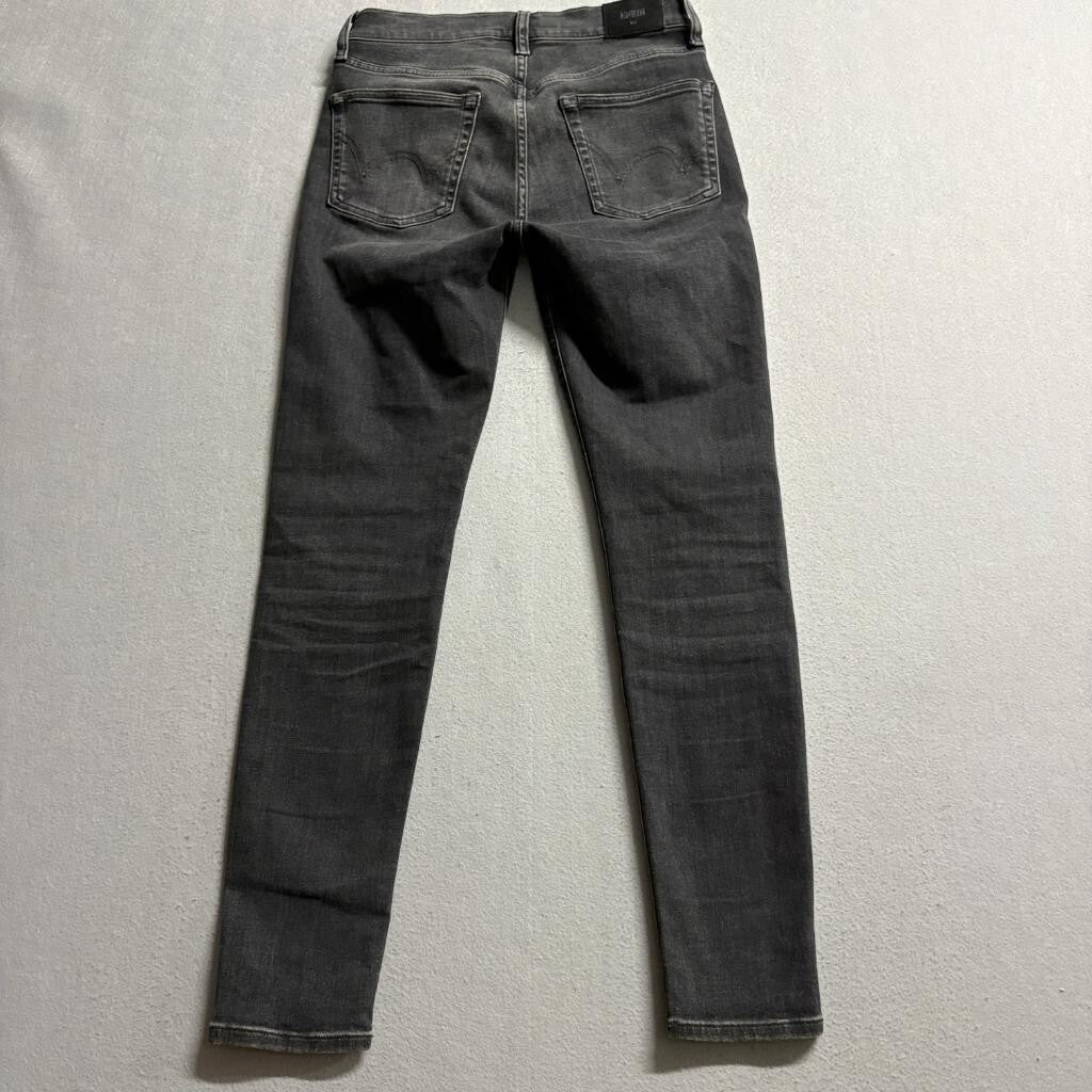Edwin Pixie 9 Inch Mid Rise Skinny Jeans Womens Size 26 Gray Stretch Denim