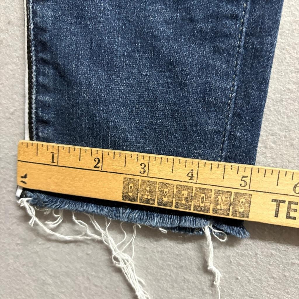 Joe's Jeans Womens Size 29 Blue Denim Side Stripe Raw Hem Skinny Jeans