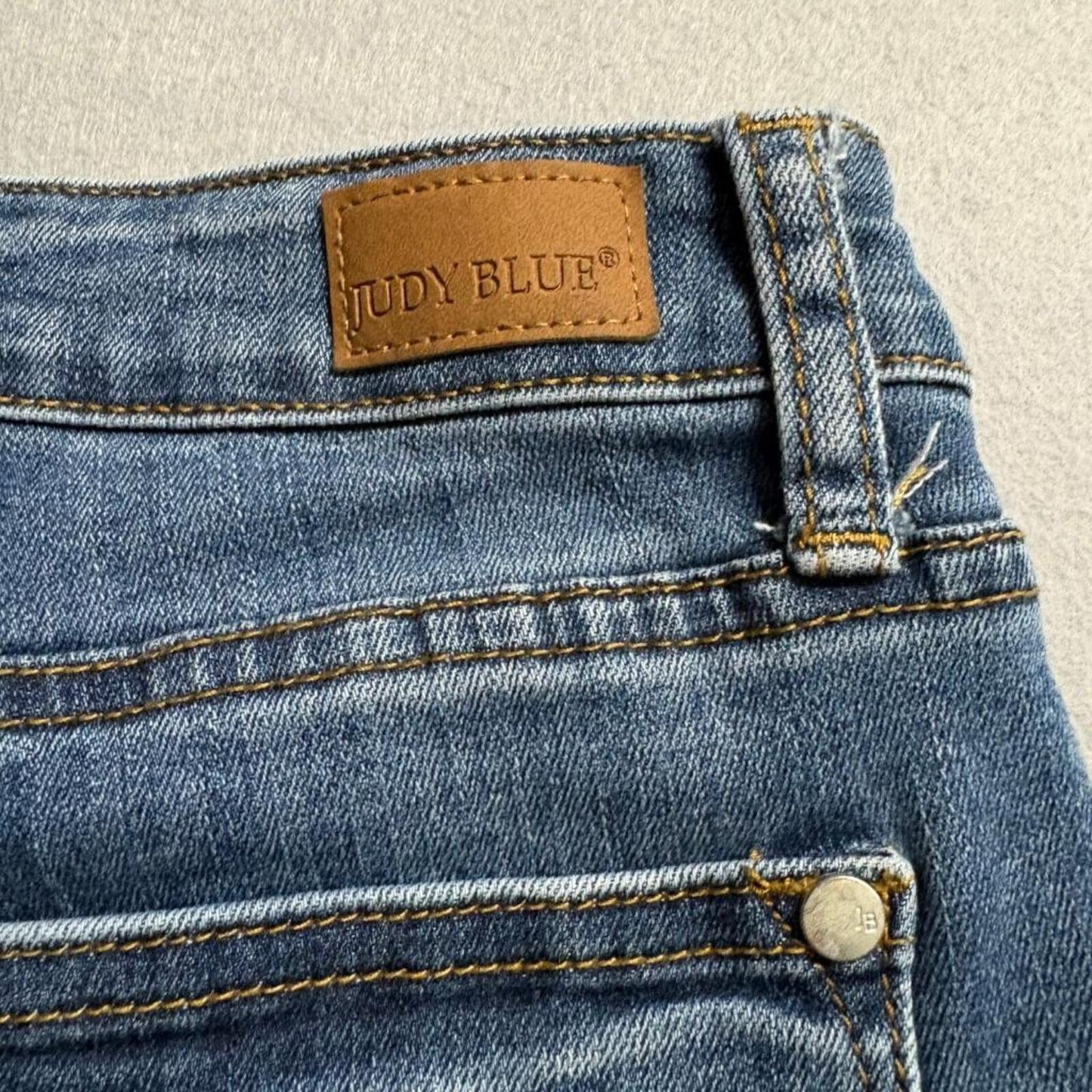 Judy Blue Straight Fit Jeans Womens 29 Blue Denim Stretch JB82356 DK Medium Wash
