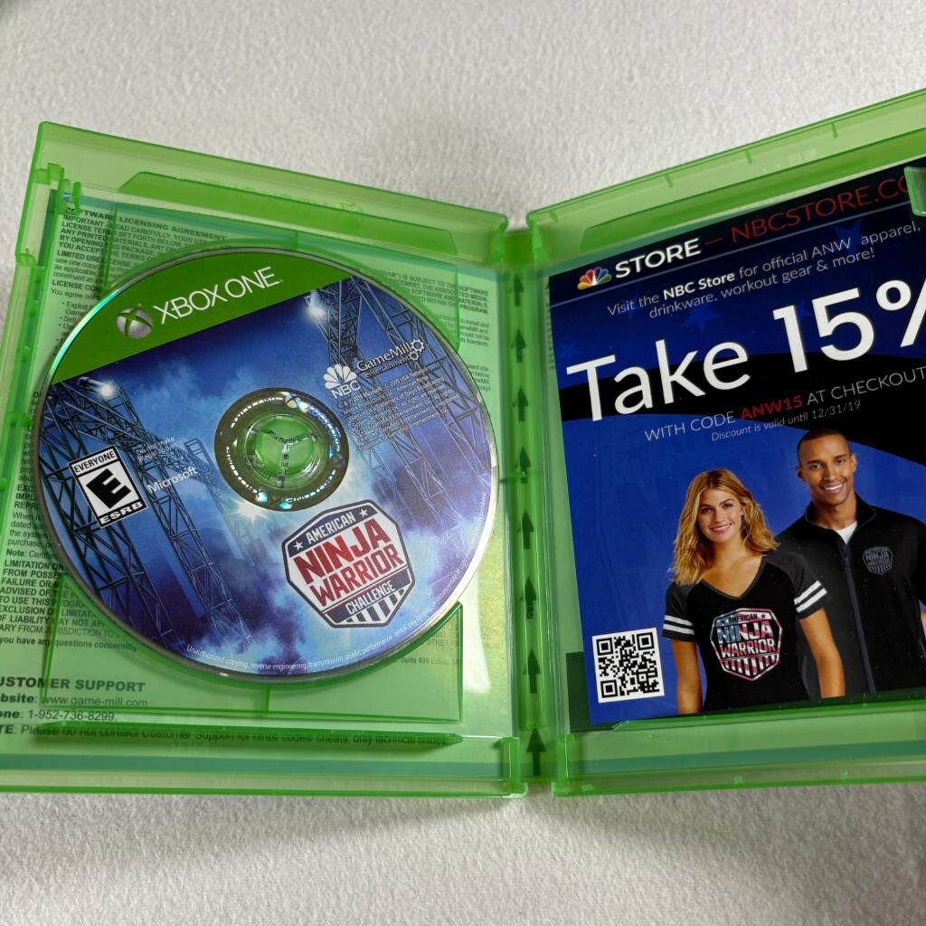 American Ninja Warrior Challenge Xbox One Game Complete CIB GameMill NBC