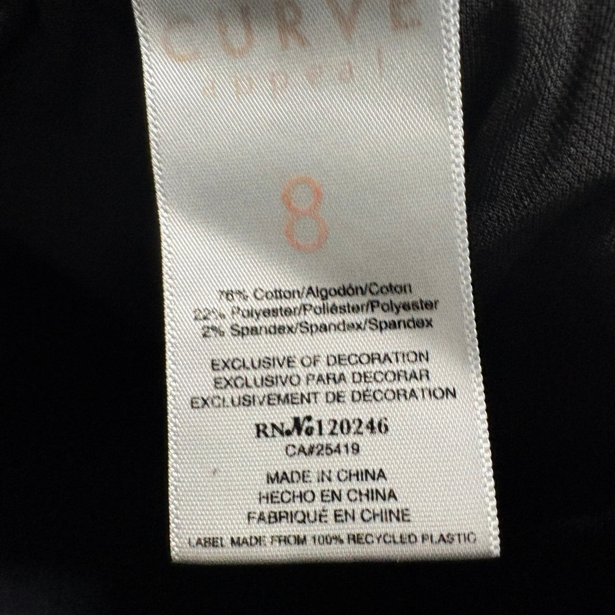 Curve Appeal Women Size 8 Blue Denim Skinny Stretch Jeans High Rise Elastic