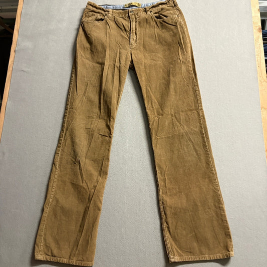 Old Navy Bootcut Corduroy Pants Mens 36x36 Brown Cotton Cord Jeans Vintage Style