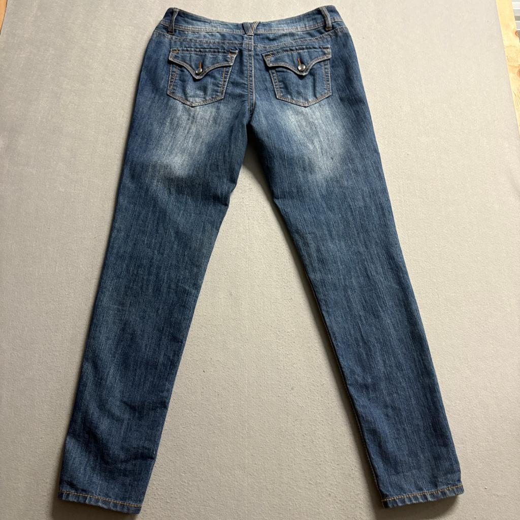 Bongo Skinny Jeans Womens Size 11 Blue Denim Stretch Mid Rise Faded Wash