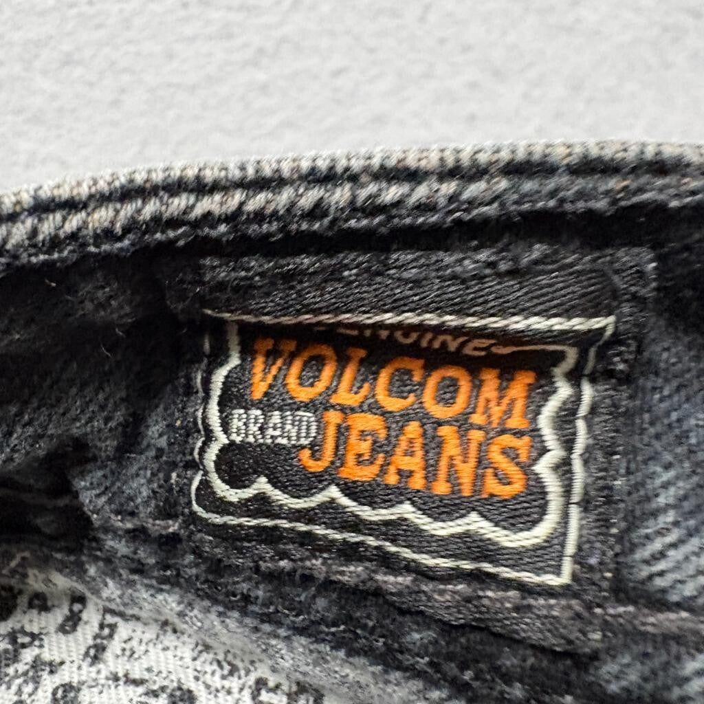 Volcom 2x4 Jeans Mens 32 Black Denim Slim Straight Boardwear Stretch Pants