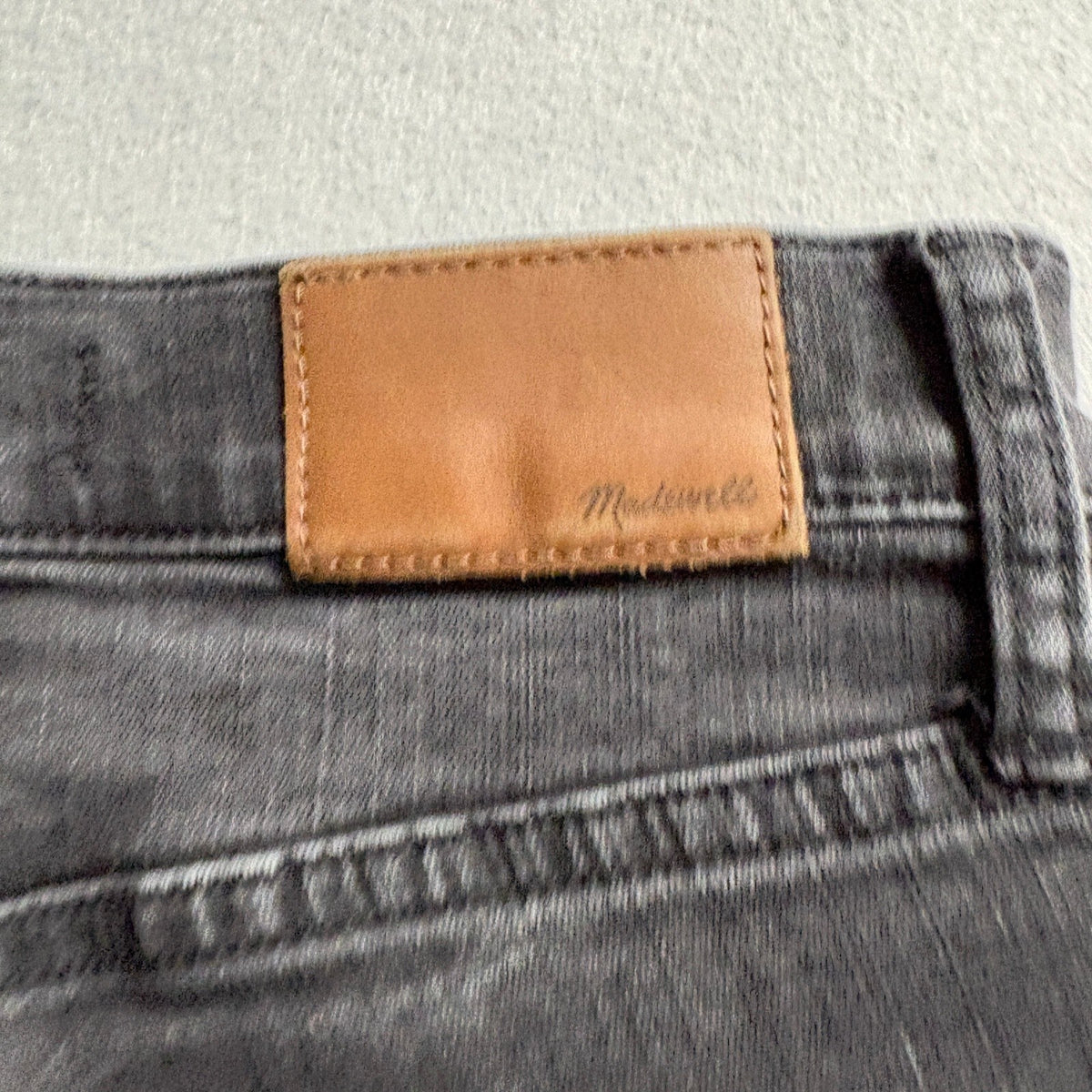 Madewell 9 High Rise Skinny Jeans Womens 24 Black Button Fly Raw Hem Stretch