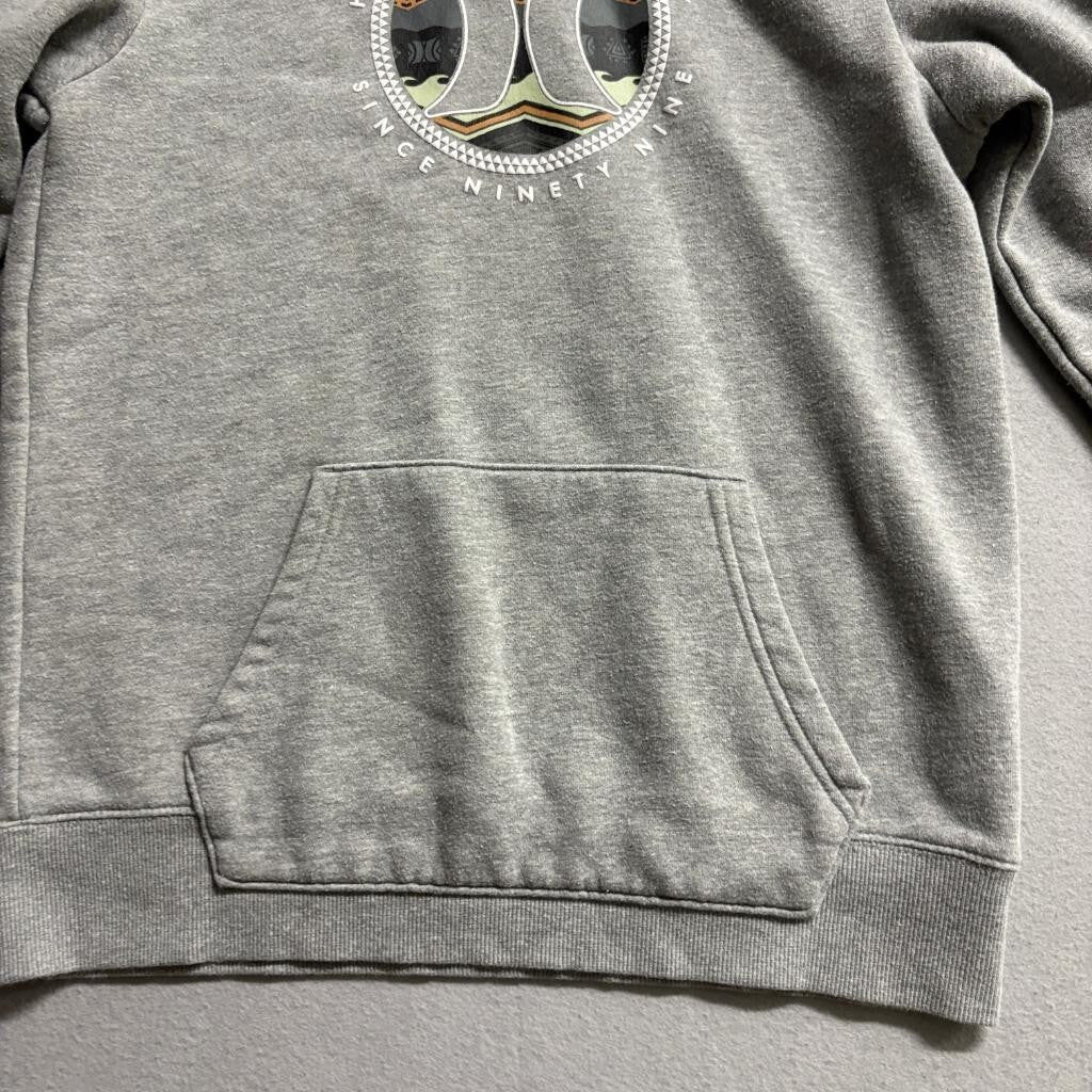 Hurley Boys Hoodie XL 18/20 Gray Pullover Sweatshirt Graphic Logo Surf