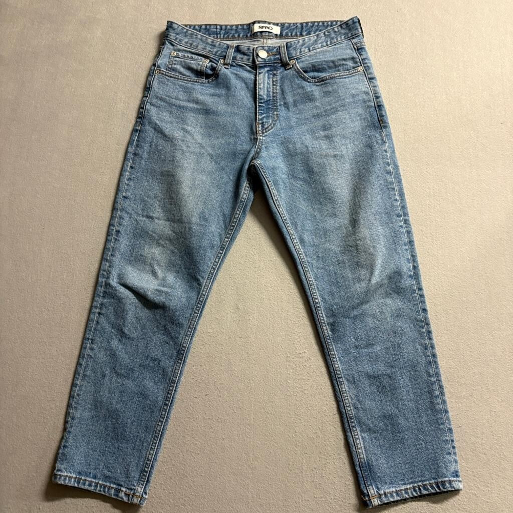 SPAO Jeans Womens 28 Light Indigo Blue Denim Stretch Straight Leg Pants