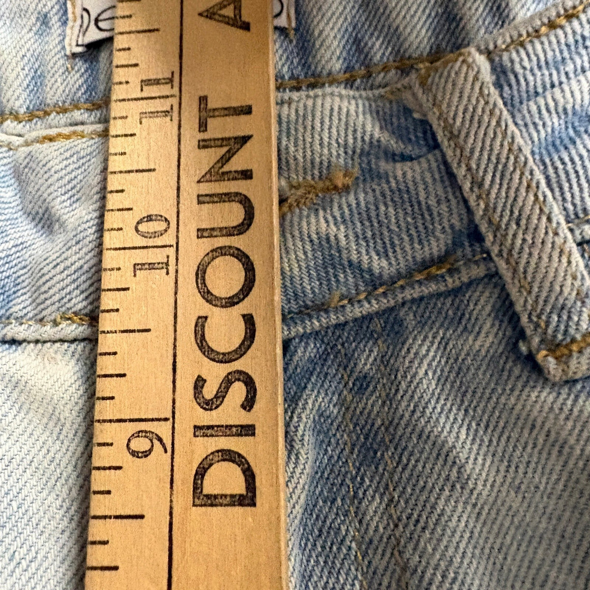 DeFacto Wide Leg Jeans Womens Size 2 Light Wash Denim High Rise Seam Front