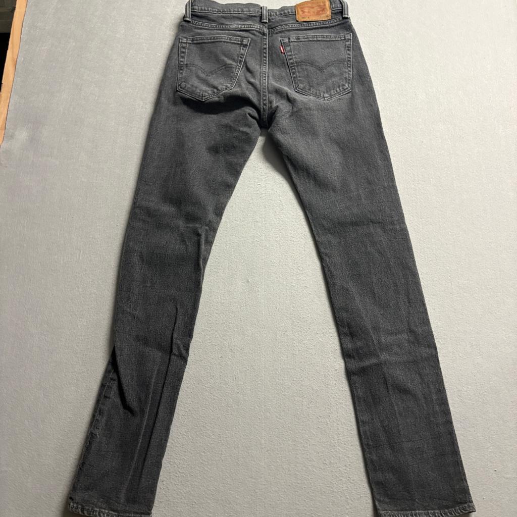 Levis 505 Regular Fit Jeans Mens 31x34 Gray Denim Stretch Straight Leg Pants