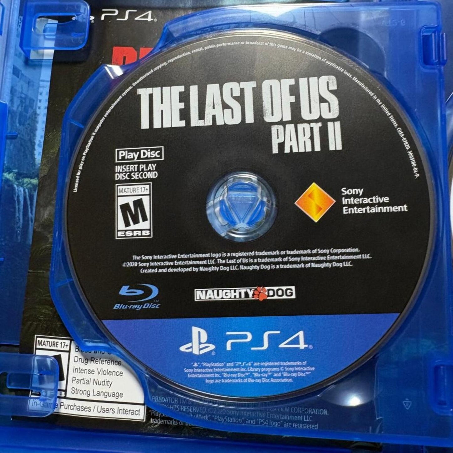 The Last of Us Part II PS4 PlayStation 4 2-Disc Set Play & Data Discs Complete