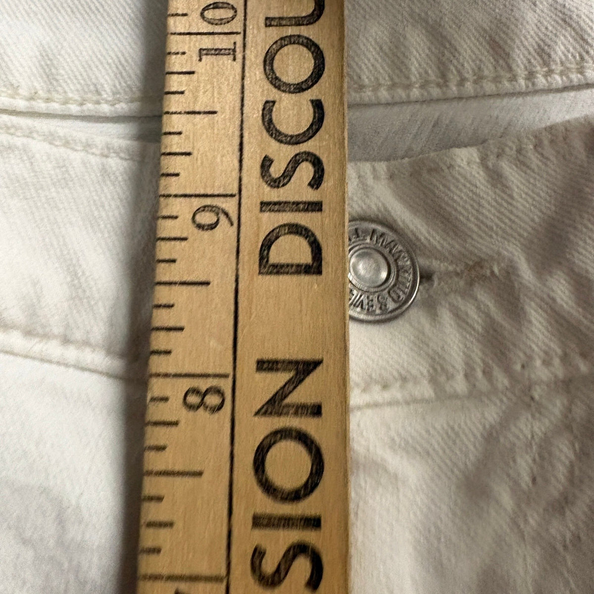7 For All Mankind Mens Jeans 28 Off White Distressed Ripped Denim Straight Leg