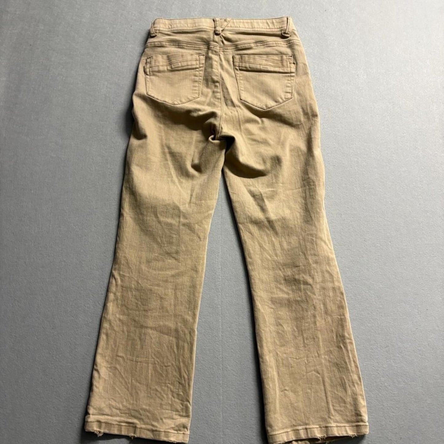 Democracy Ab Technology Bootcut Jeans Womens Size 2 Khaki Tan Stretch Denim
