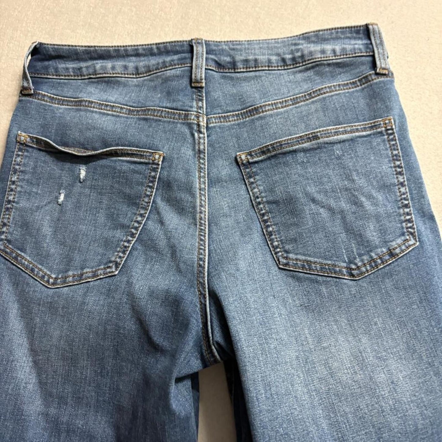 LC Lauren Conrad Distressed Skinny Jeans Womens 30x26 Blue Denim Stretch 31x27