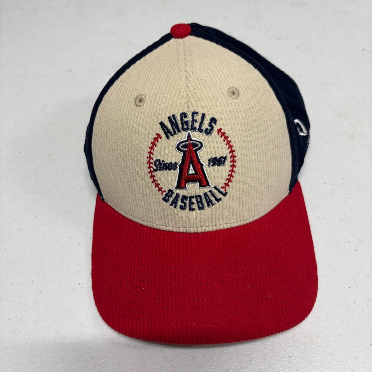 Los Angeles Angels Corduroy Hat FanDuel Sports Network Strapback Cap MLB
