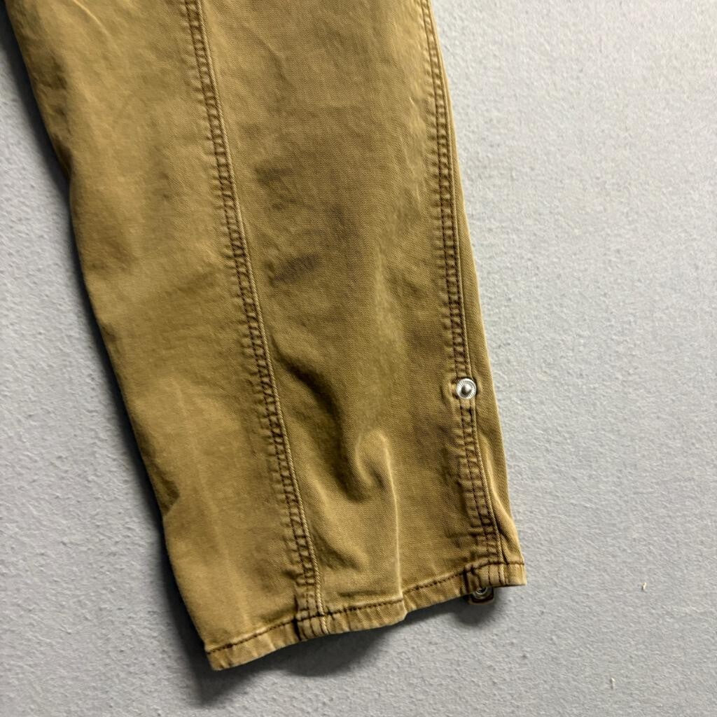 White House Black Market Crop Pants Womens 16 Brown Mid Rise Straight Leg Cargo
