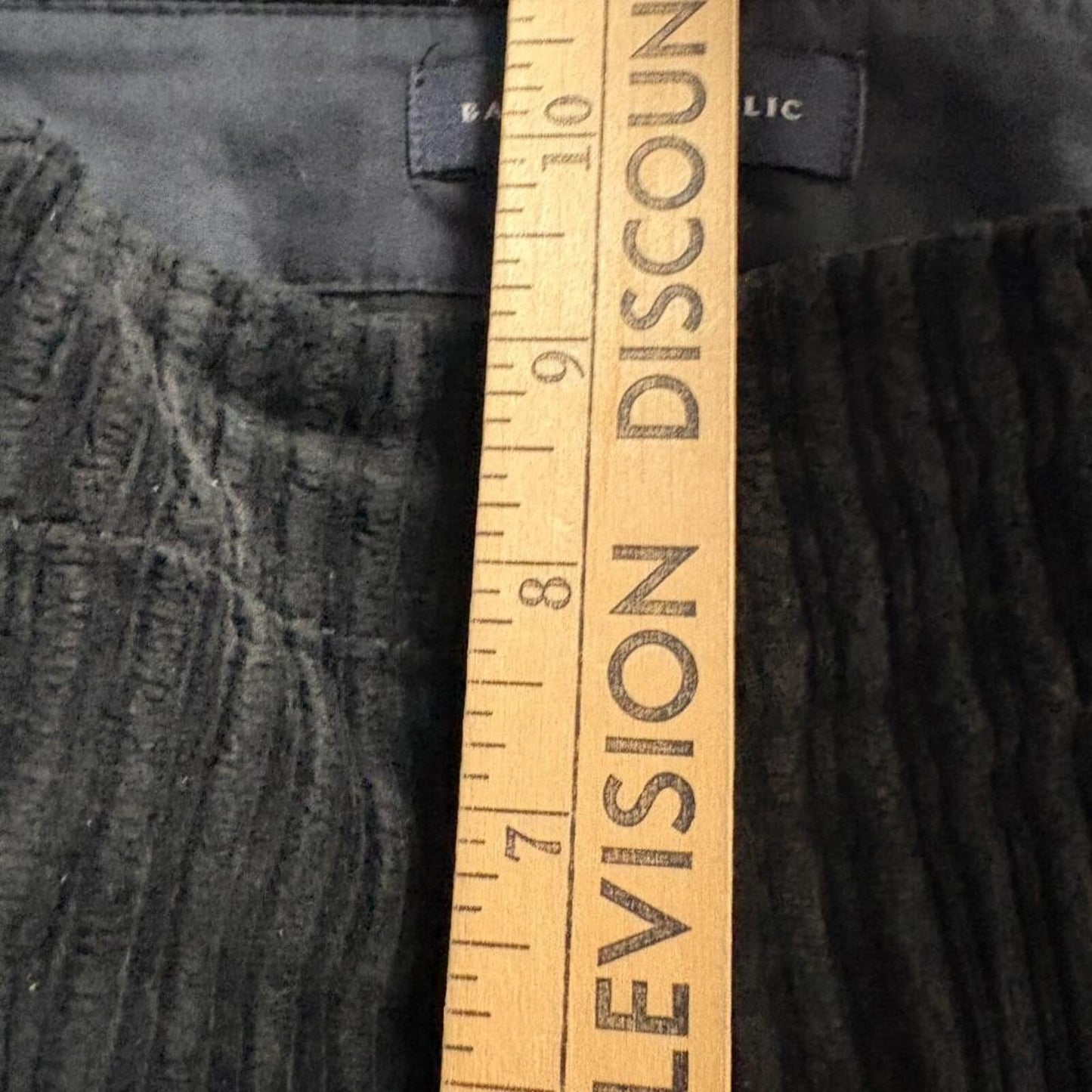 Banana Republic Corduroy Pants Womens 8 Black Stretch Bootcut Ribbed Low Rise