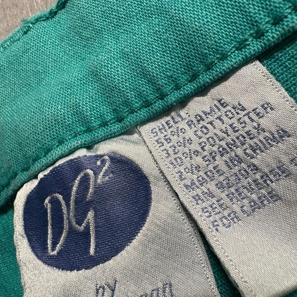 DG2 by Diane Gilman Jeans Womens Size 6 Green Ramie Cotton Blend Straight Leg