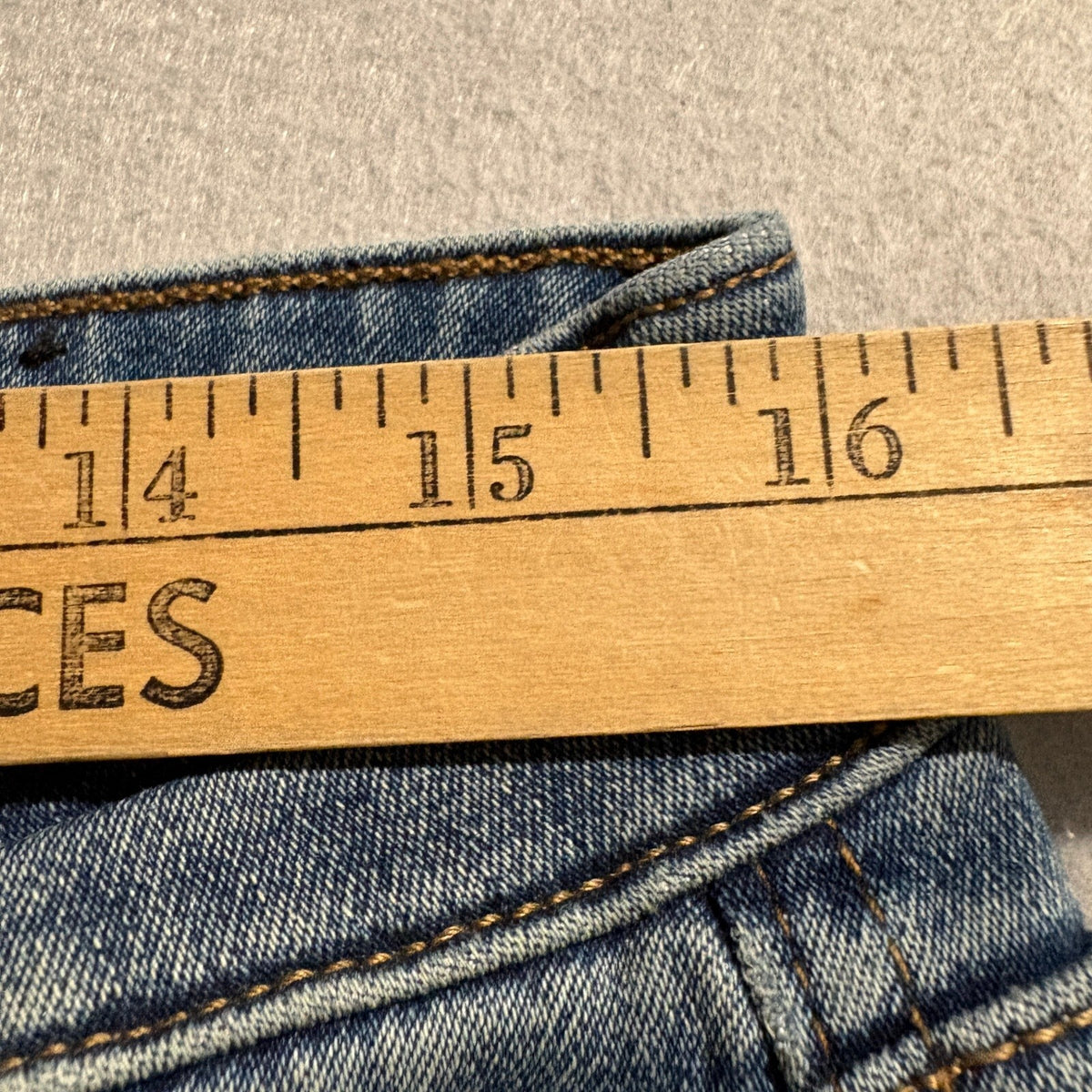Ethanol Straight Leg Jeans Womens 34x32 Medium Wash Stretch Blue Denim