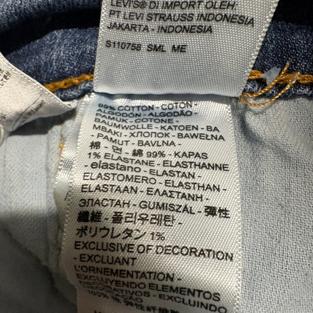 Levi's 550 Relaxed Fit Tapered Leg Jeans Mens 54 x 28 Big & Tall Blue Denim