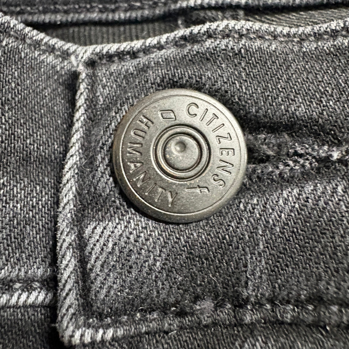 Citizens of Humanity Rocket High Rise Skinny Jeans Womens 26 Black Raw Hem
