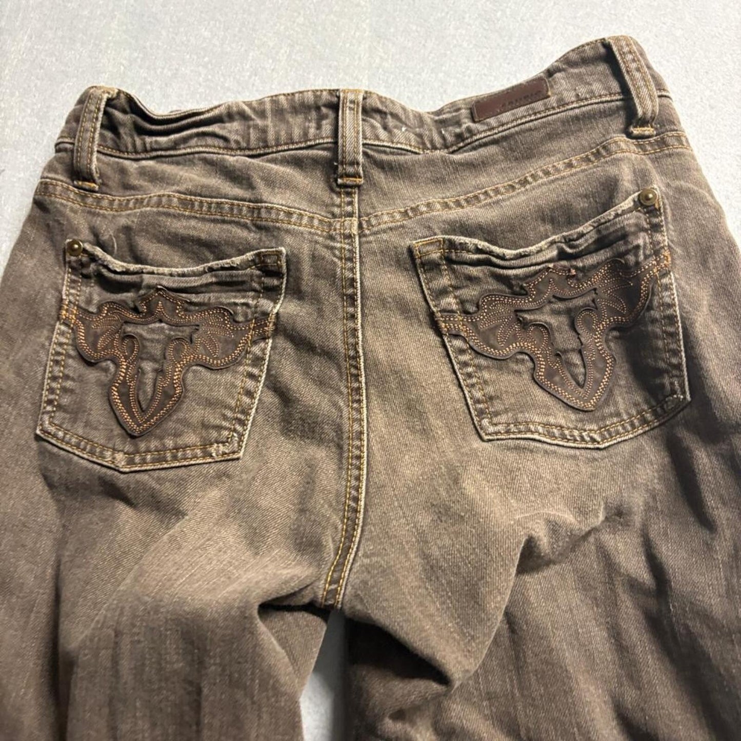 Cambio Norah Straight Leg Pants Womens Size 4 Brown Cotton Blend Stretch