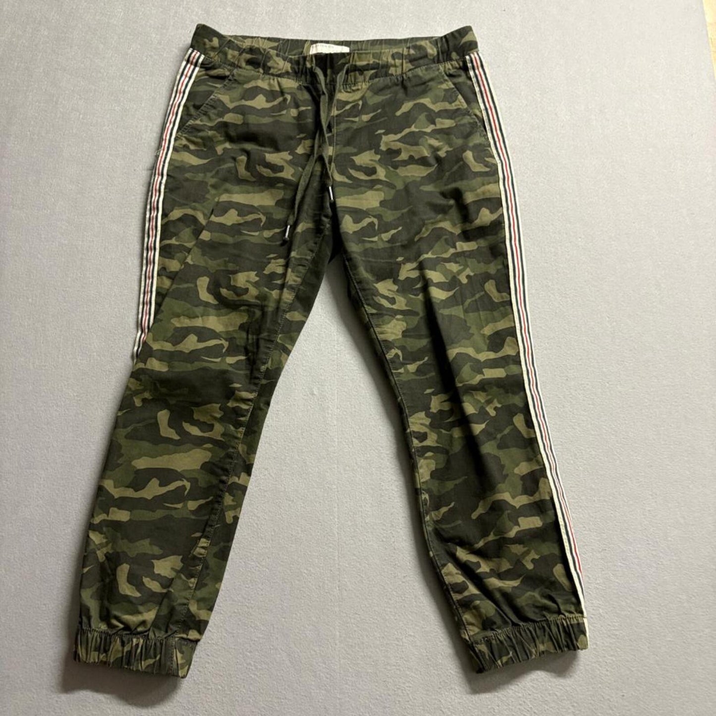 Cotton On Camo Jogger Pants Womens Size US 8 Green Camouflage Side Stripe
