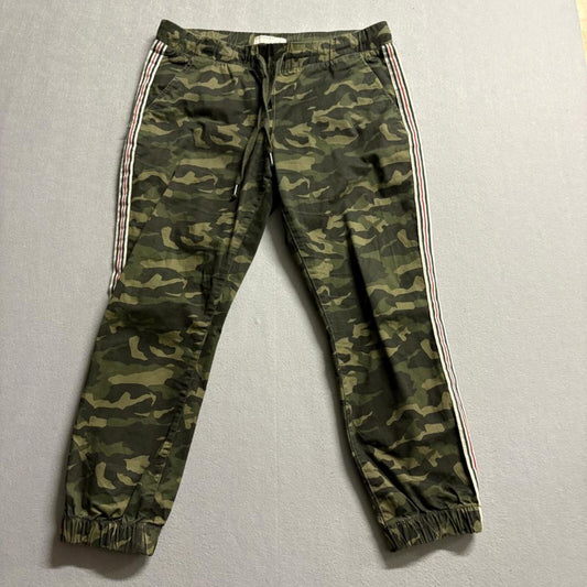 Cotton On Camo Jogger Pants Womens Size US 8 Green Camouflage Side Stripe