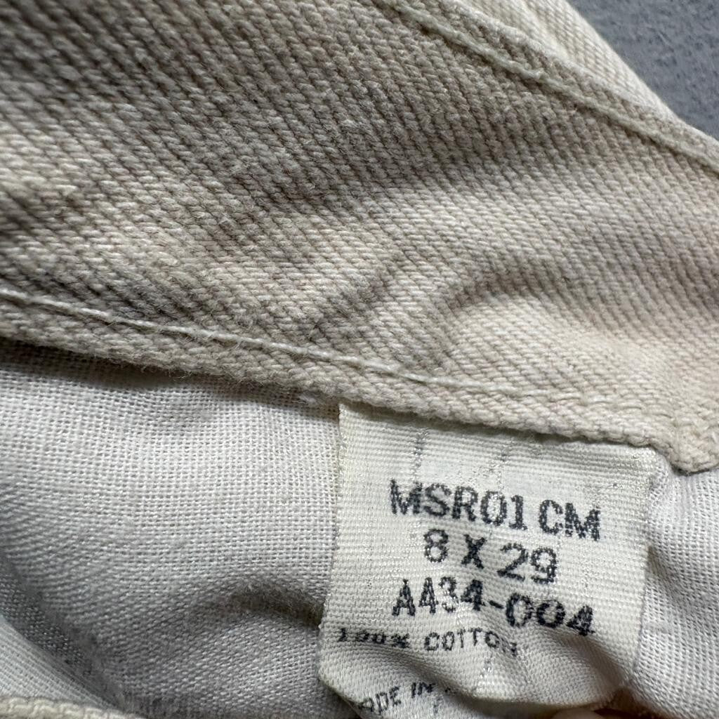 Vintage Wrangler for Women Jeans 8x29 Beige High Rise Tapered Mom Cotton Denim