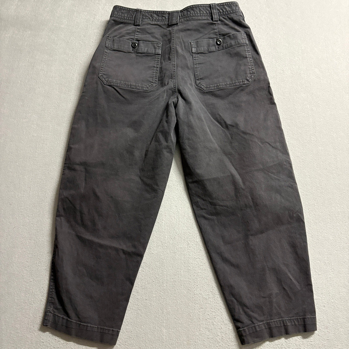 Banana Republic Womens Pants Size 8 Gray Utility Barrel Leg High Rise Ankle Crop