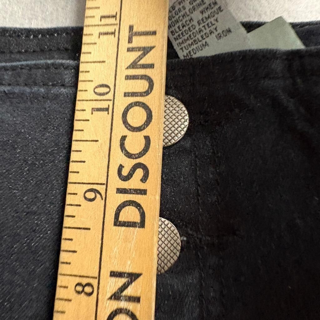 Mi Jeans Womens Size 7 Black High Rise Skinny Jeans Stretch Denim 3 Button Fly