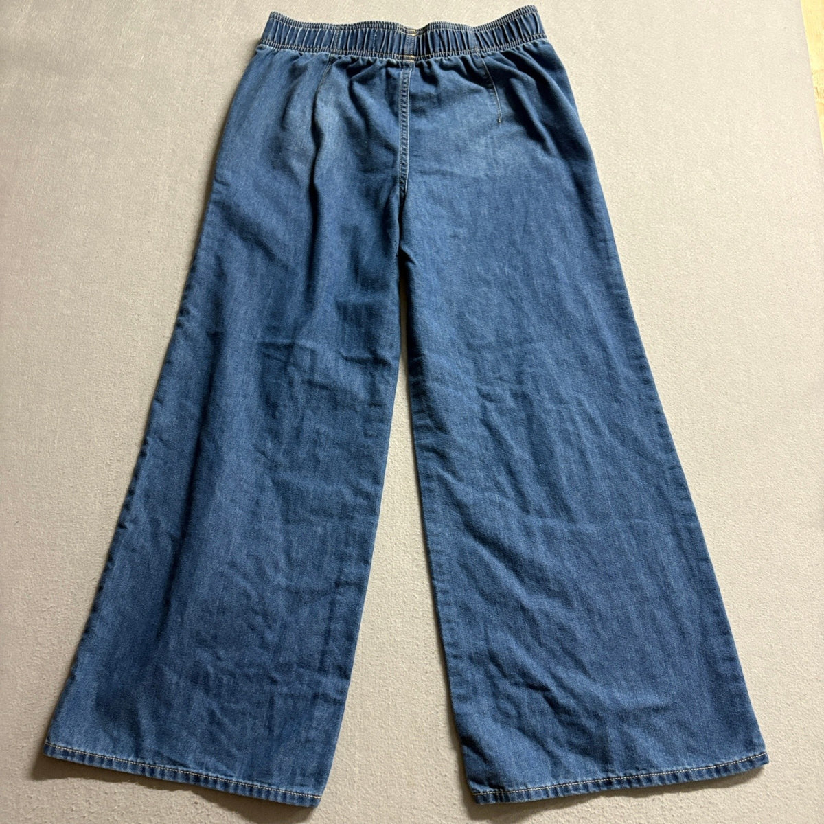 Old Navy High Rise Baggy Jeans Girls XL 14-16 Plus Blue Wide Leg Elastic Waist