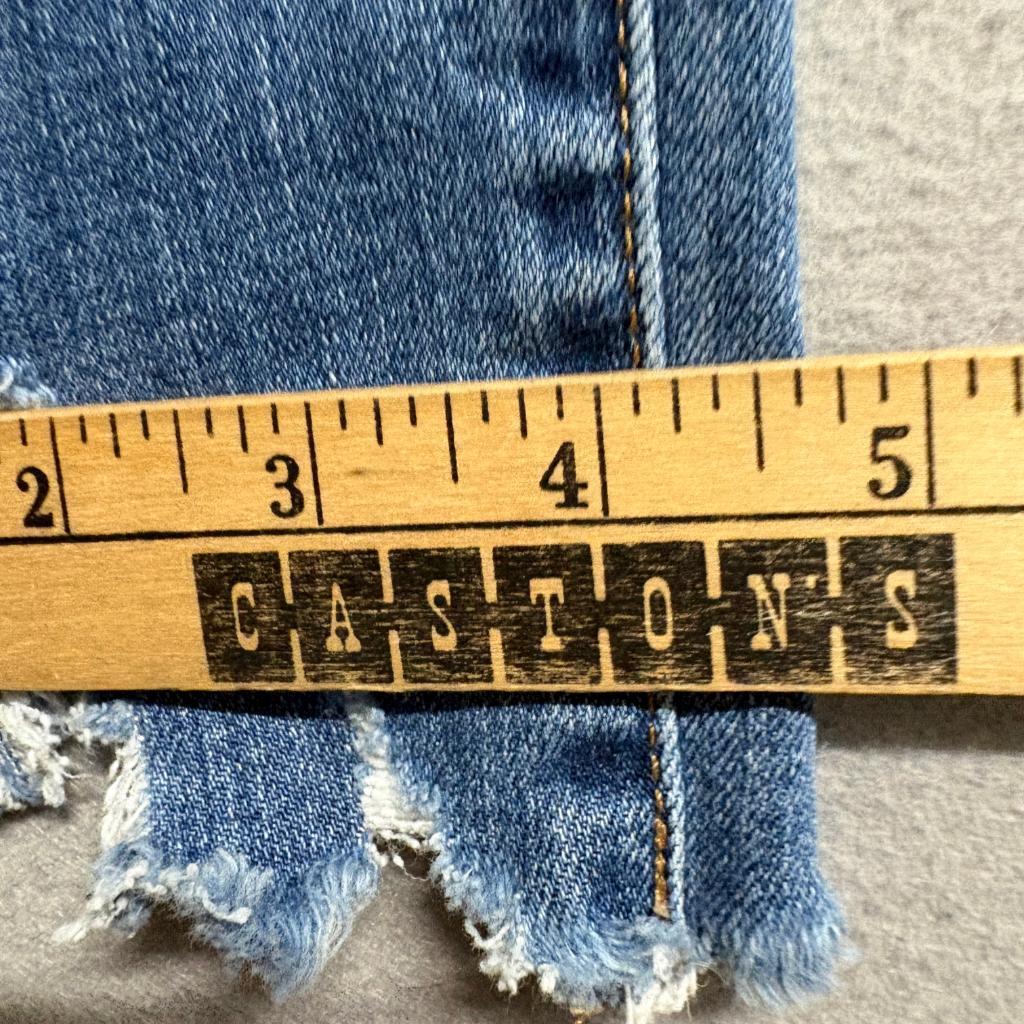 Joe's Jeans Womens 28 Blue Distressed Step Hem Skinny Denim Stretch Pants