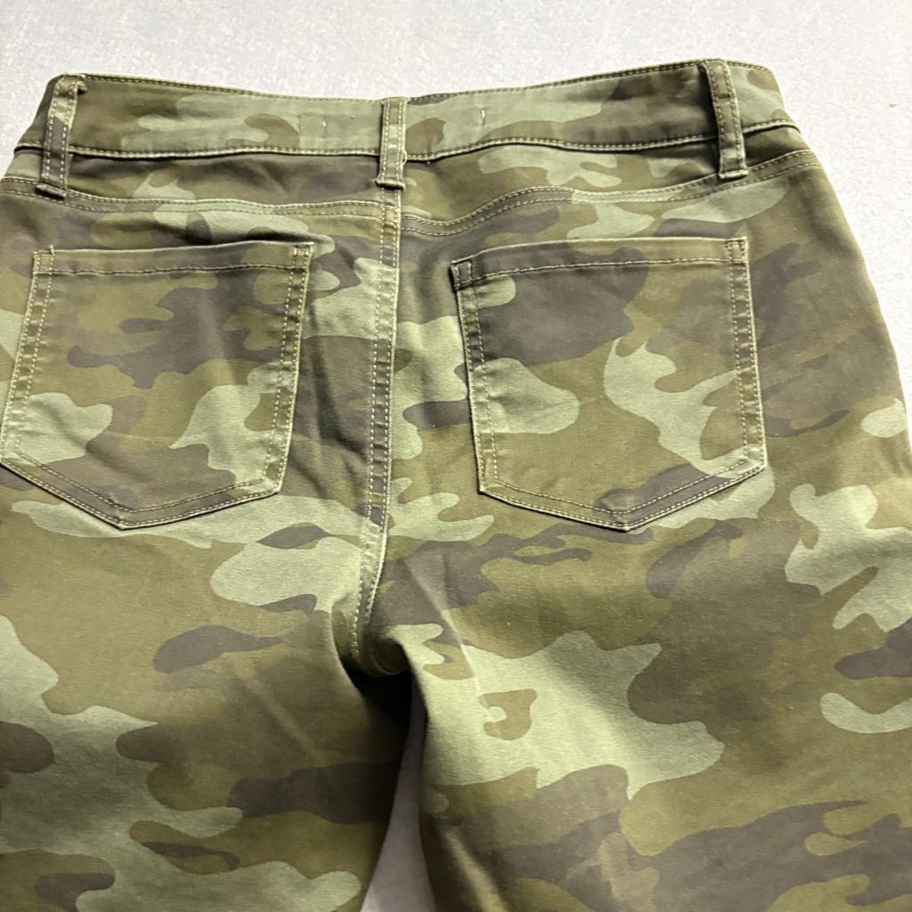 Tinseltown Camo Moto Pants Womens Size 11 Green Camouflage Skinny Ribbed Jeans
