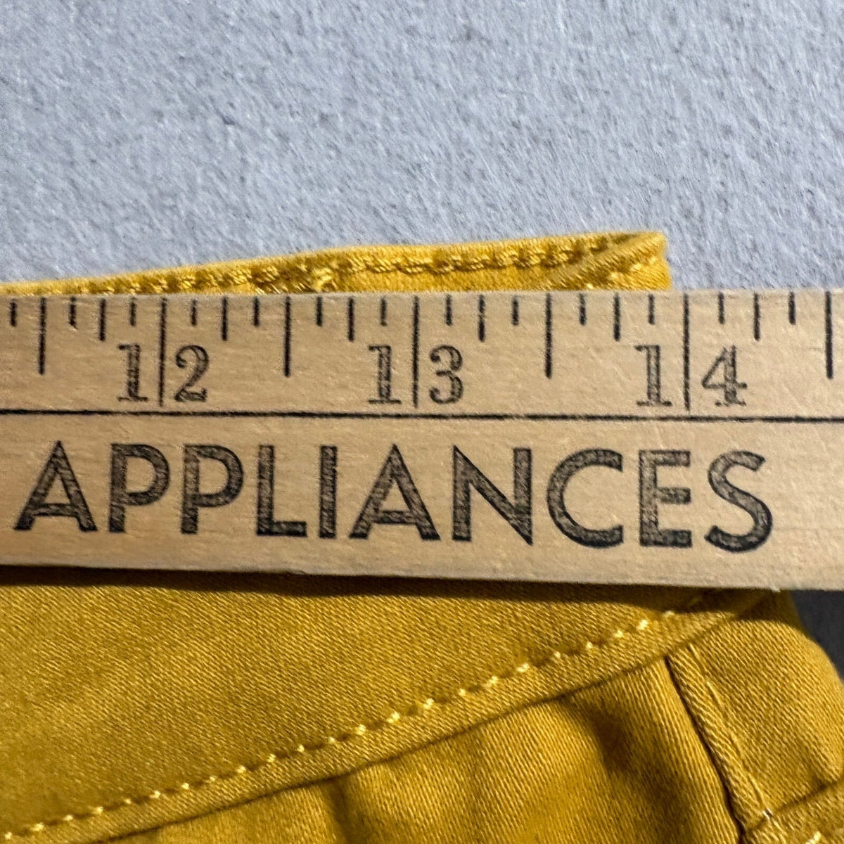 Tailormade Womens Bermuda Shorts Size 6 Mustard Yellow Stretch Denim Bermuda
