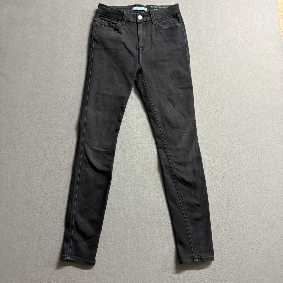 7 For All Mankind b(air) High Waist Ankle Skinny Jeans Womens Size 25 Black