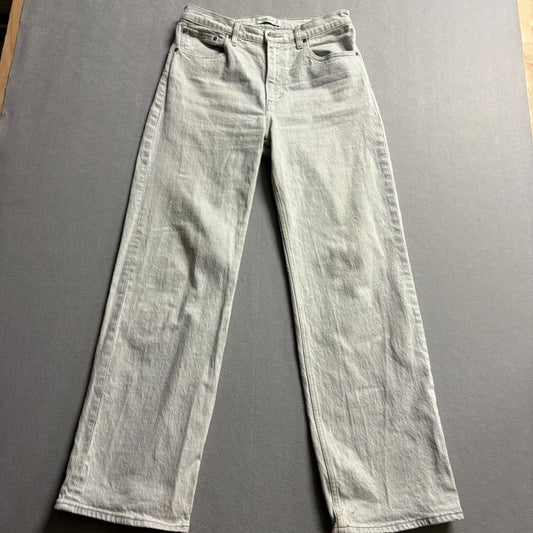 Abercrombie & Fitch The 90s Relaxed Jean Womens 28 6R High Rise Gray Denim