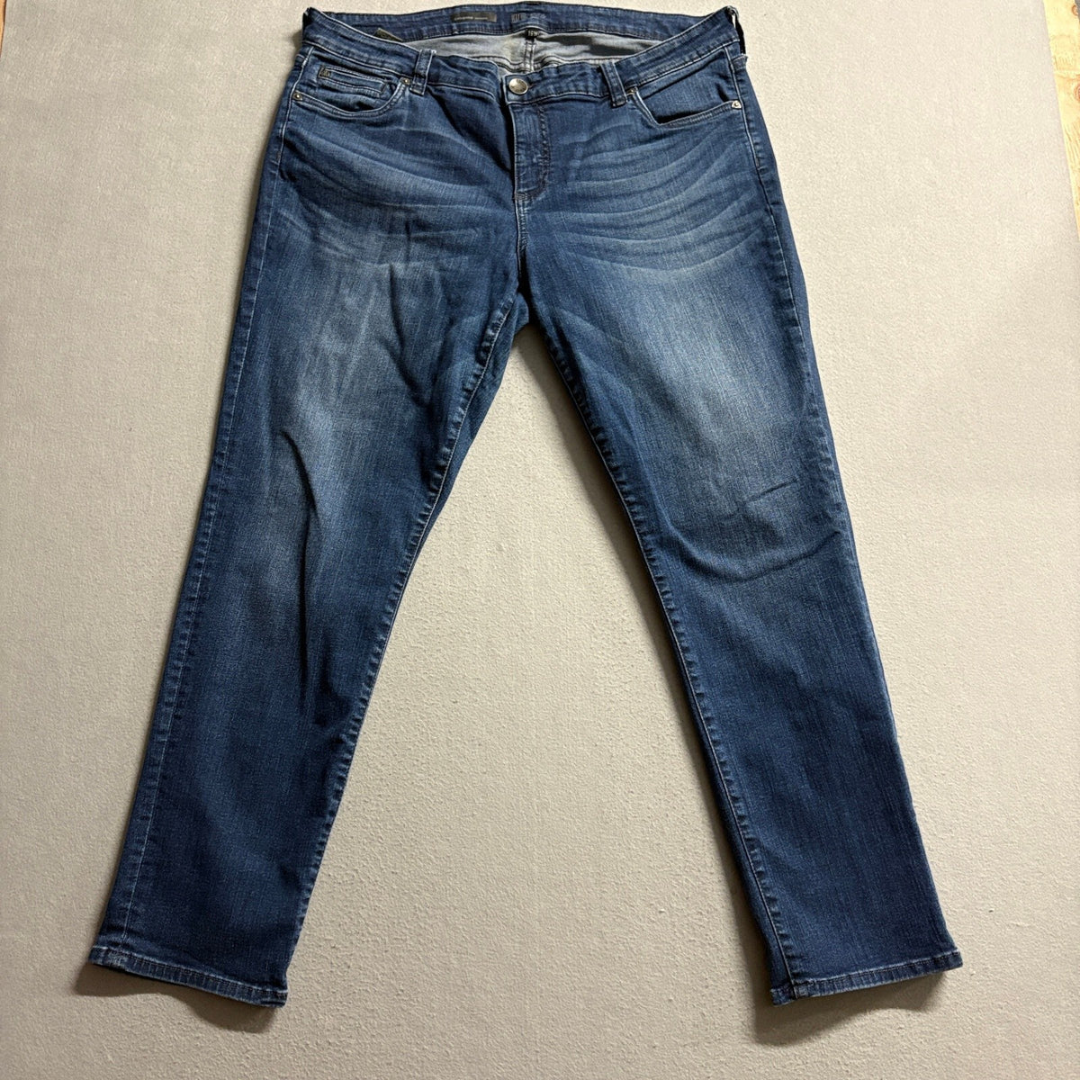 Kut from the Kloth Catherine Boyfriend Jeans Womens 14 Blue Denim Stretch