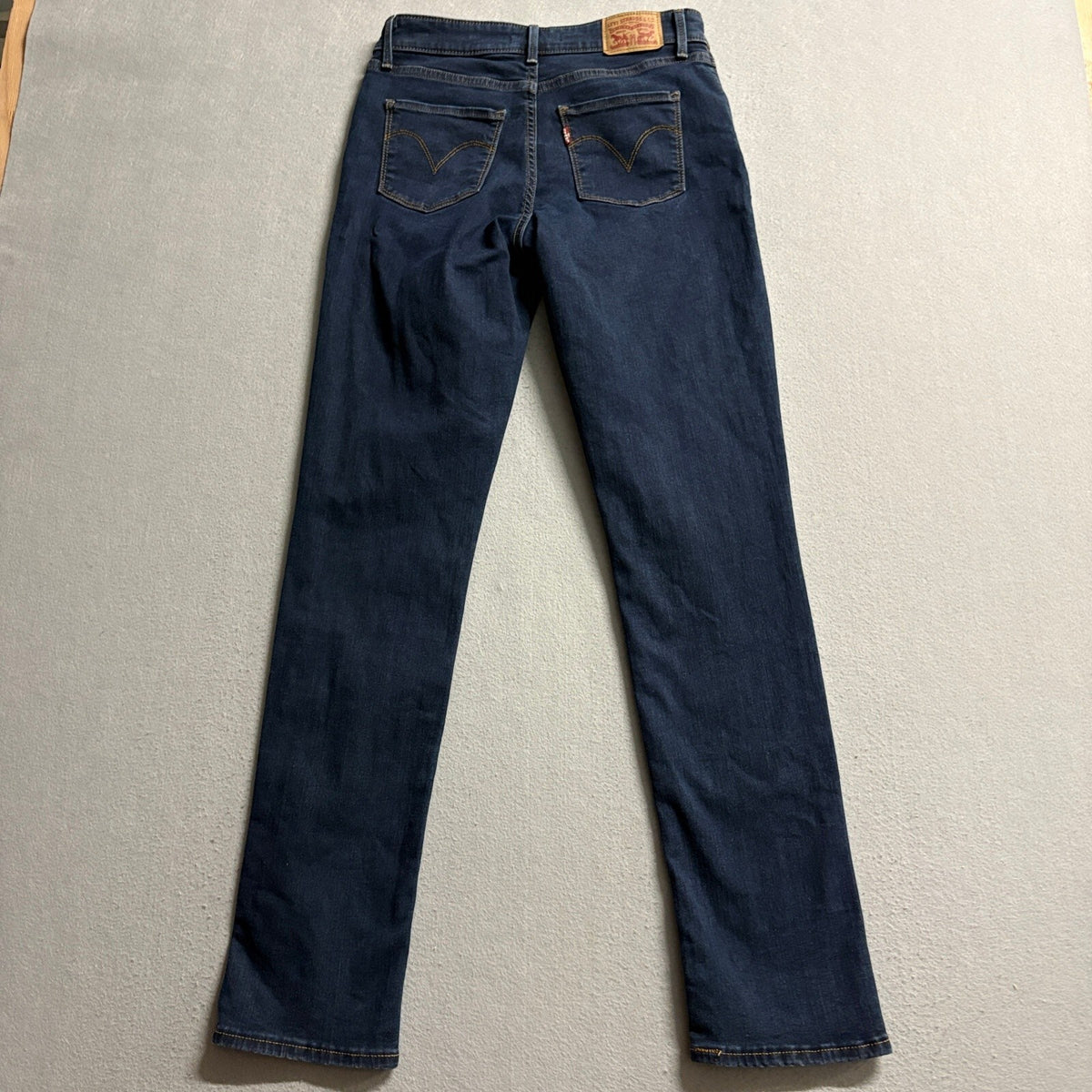 Levi's 711 Skinny Jeans Women Size 6 Long W28 L32 Dark Wash Denim Stretch
