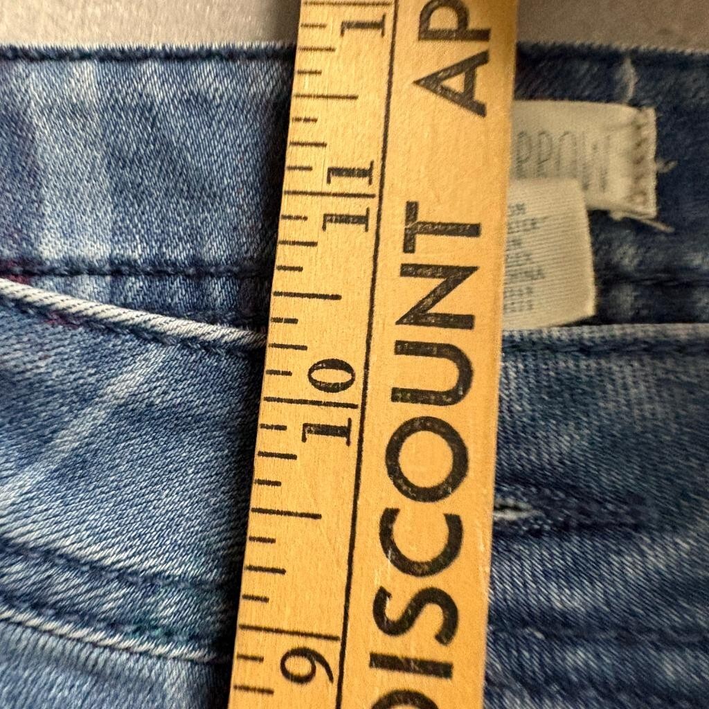 Sky and Sparrow Striped Jeans Womens Size 11 Blue Denim High Rise Ankle Crop