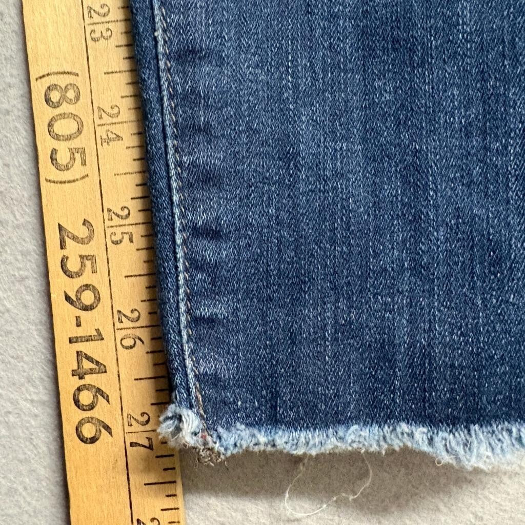 Joes Jeans Womens 26 High Rise Skinny Ankle Raw Hem Blue Denim Stretch Jeans