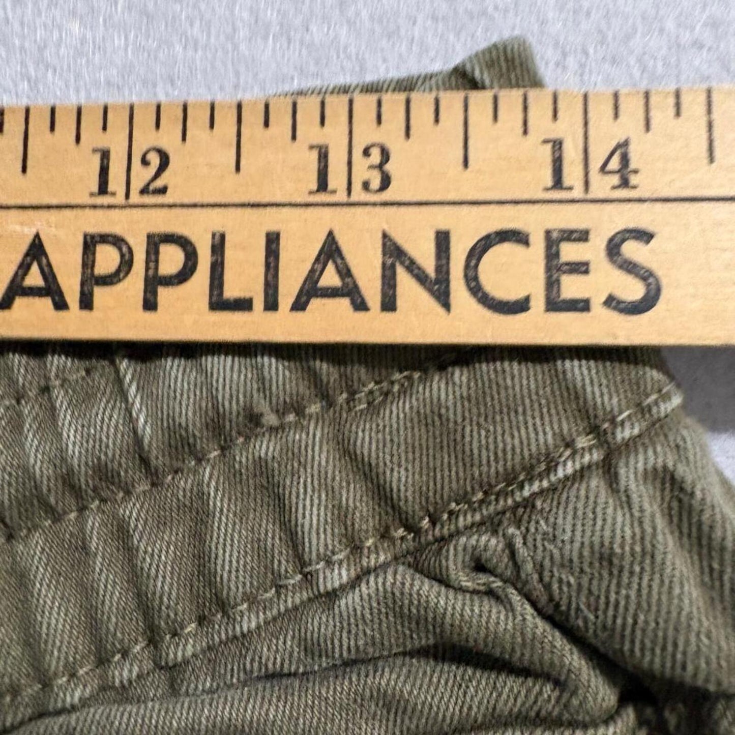 Bershka Jogger Pants Womens Small Green Cotton Stretch Elastic Waist Cargo Style