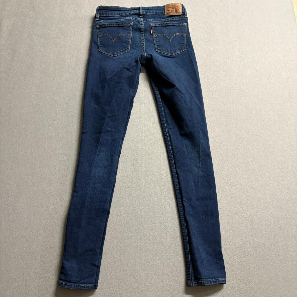 Levi's 711 Skinny Jeans Womens 26 Blue Denim Stretch Dark Wash Mid Rise