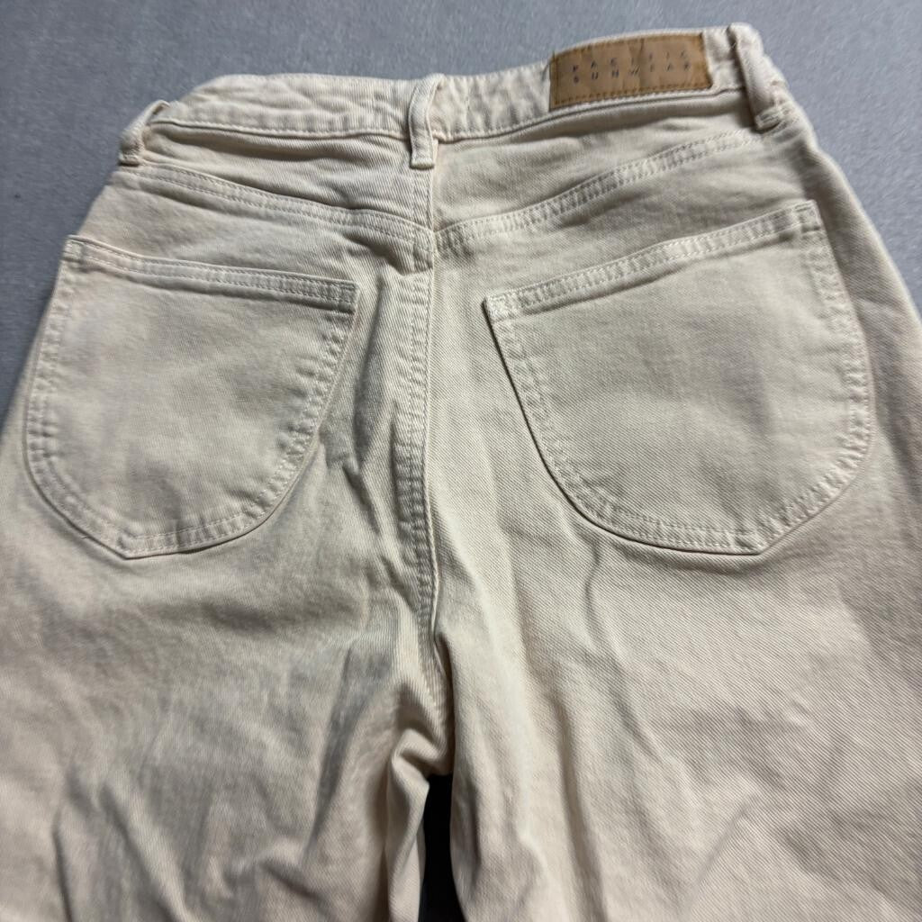 PacSun Curve Straight Jeans Womens 25 Beige Tan Denim High Rise Pants