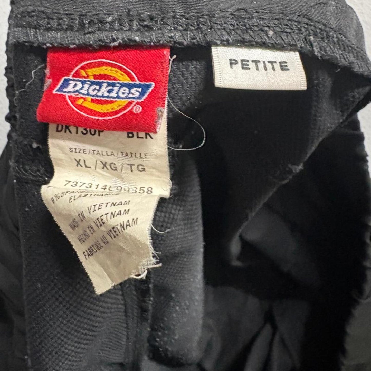Dickies Dynamix Scrub Pants Womens XL Petite Black Cargo Drawstring DK130P