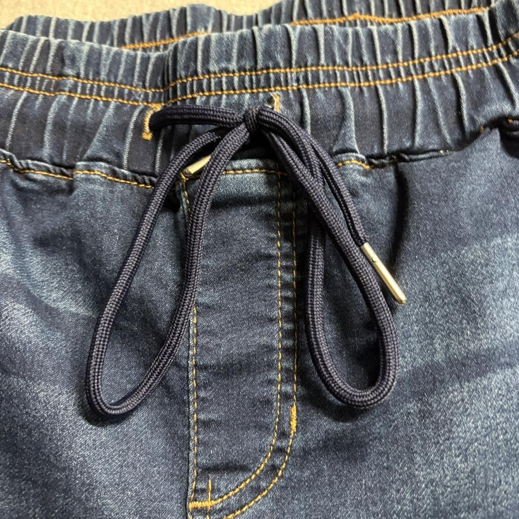 One 5 One Denim Joggers Womens Small Blue Elastic Drawstring Waist Stretch Jeans