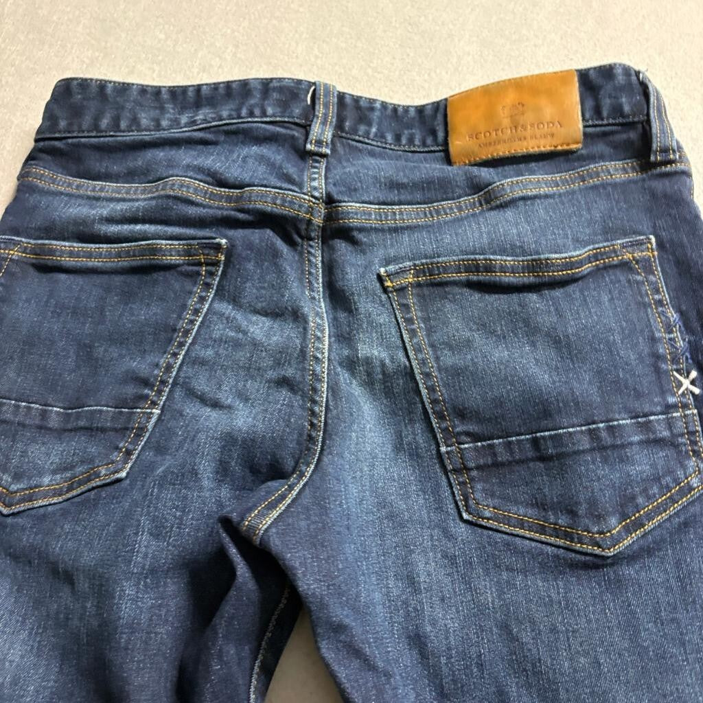Scotch and Soda Ralston Slim Fit Jeans Mens 30x30 Blue Amsterdams Blauw Denim
