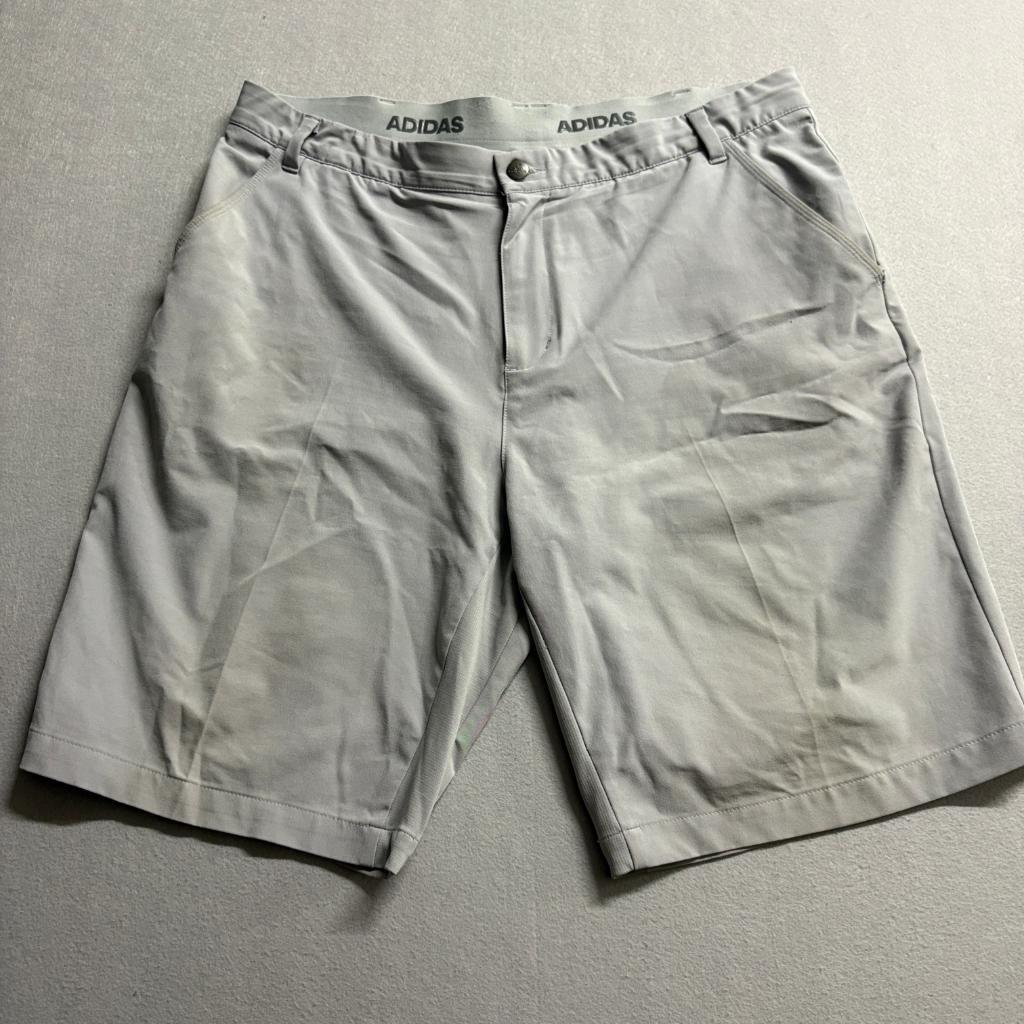 Adidas Golf Shorts Mens 38 Gray Flat Front Stretch Ultimate 365 Athletic