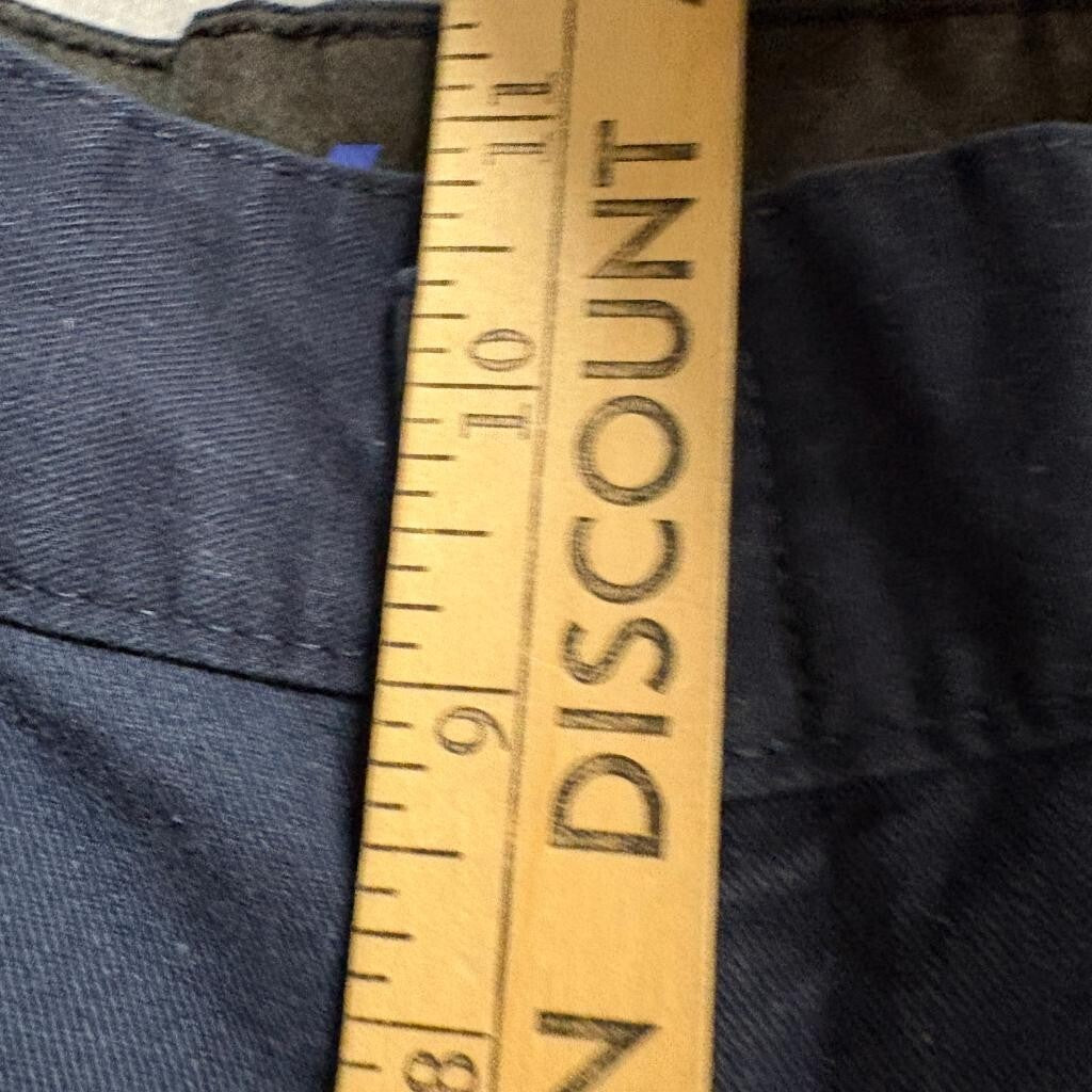 Dickies Flex Mens 34x32 Navy Blue Work Pants Flat Front Chino WP150DN
